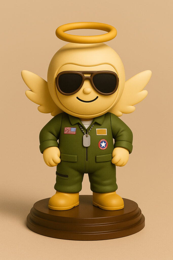 Photographie de la figurine d'aviateur.